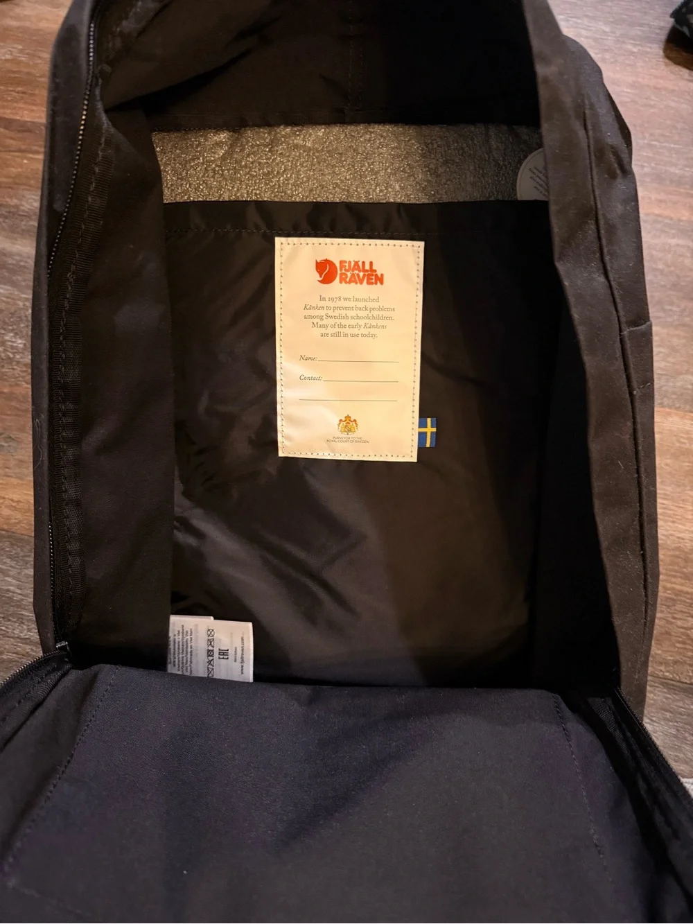 NWT Fjallraven Kanken Original Backpack in Black